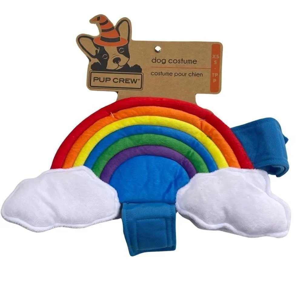 Pup Crew Puffy Rainbow Cloud Dog Costume Size XS/SM NWT